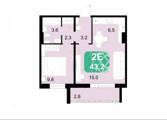 Продаю 2-ком. квартиру, 43.2 м2, Забайкальский край