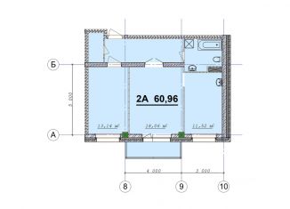 Продается 1-ком. квартира, 60.96 м2, Абакан