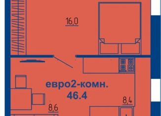 Продаю 1-комнатную квартиру, 46.4 м2, Костромская область