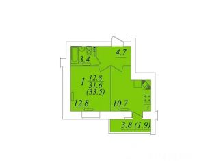 Продам 1-ком. квартиру, 33.5 м2, Вологодская область