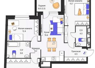 Продам трехкомнатную квартиру, 86 м2, Пермский край, улица Карла Модераха, 7