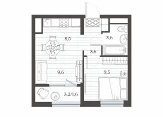 Продается 2-ком. квартира, 32.86 м2, Дагестан, ЖК Гранатовый, блок17