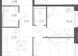 Продаю двухкомнатную квартиру, 55.9 м2, Приморский край