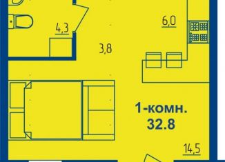 Однокомнатная квартира на продажу, 32.8 м2, Костромская область