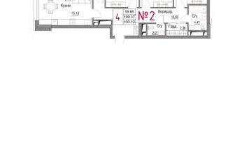 Продам 4-комнатную квартиру, 104.7 м2, Обнинск