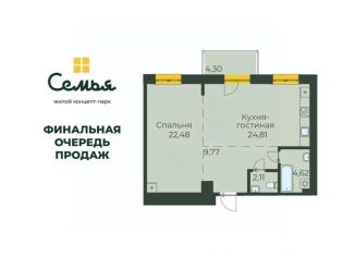 Продается 1-комнатная квартира, 65.08 м2, Иркутск, Октябрьский округ, улица Пискунова, 132Б