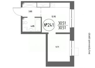 Продается 1-ком. квартира, 30.51 м2, Иркутск, Свердловский округ
