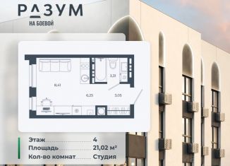Квартира на продажу студия, 21.02 м2, Астрахань, Советский район