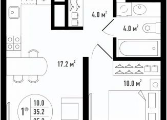 Продается 2-комнатная квартира, 35.2 м2, Астрахань, Советский район