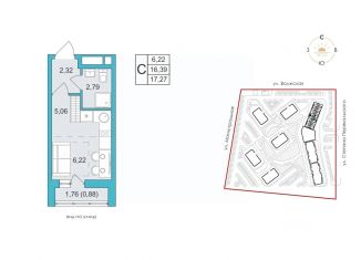 Продается однокомнатная квартира, 17.27 м2, Тамбовская область