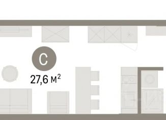 Продам квартиру студию, 27.6 м2, Омская область
