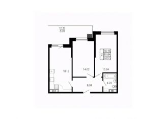 Продажа 2-ком. квартиры, 64.53 м2, Крым