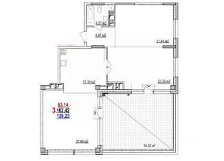 Продам 3-ком. квартиру, 139.23 м2, Белгород, проспект Богдана Хмельницкого, 78А