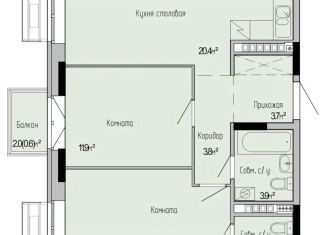 Продам 2-ком. квартиру, 62.3 м2, Удмуртия