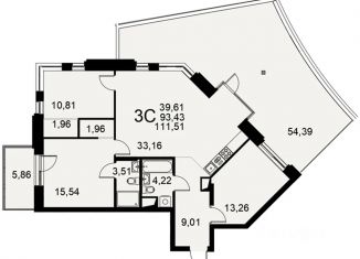 Продам 3-ком. квартиру, 111.51 м2, Тульская область, Хлебная площадь, 8к6