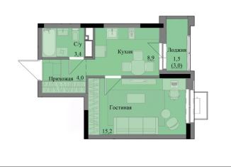 Продам 1-комнатную квартиру, 33 м2, Удмуртия