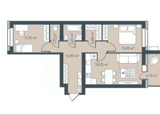 Продам 3-комнатную квартиру, 70.27 м2, Воронежская область