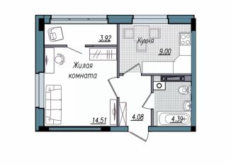 Продам однокомнатную квартиру, 35.9 м2, Смоленск, улица Александра Степанова
