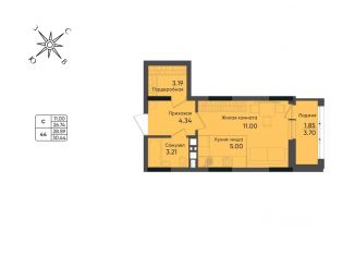 Продаю квартиру студию, 28.59 м2, Ижевск, Индустриальный район