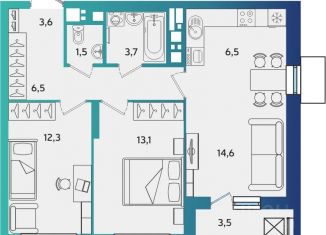 Продается трехкомнатная квартира, 63.55 м2, Удмуртия