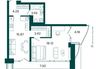 Продается 2-ком. квартира, 49.52 м2, Республика Башкортостан