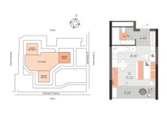 Квартира на продажу студия, 32.14 м2, Крым, проспект Ленина, 60