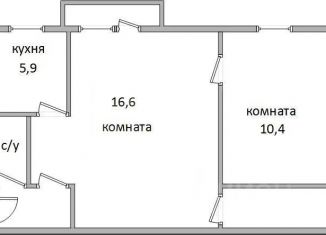 Продам 2-комнатную квартиру, 43.2 м2, Калужская область, улица Глаголева, 8