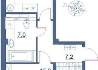 1-ком. квартира на продажу, 47.2 м2, Ставропольский край, улица Шмидта, 80/2с