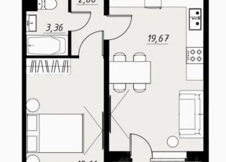Продажа 1-комнатной квартиры, 39.82 м2, Тамбовская область