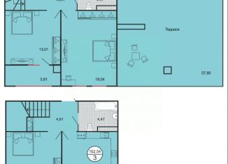 Продам 3-ком. квартиру, 162.54 м2, Ставрополь, Октябрьский район