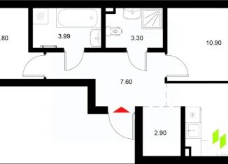 Продается 2-комнатная квартира, 55.59 м2, Татарстан
