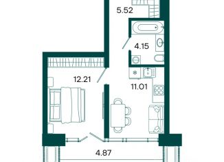 Продается однокомнатная квартира, 34.35 м2, Республика Башкортостан