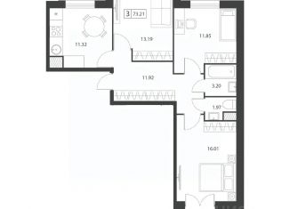 Продам 3-комнатную квартиру, 73.21 м2, Тверская область