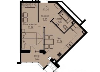Продажа 1-ком. квартиры, 47.36 м2, Ставропольский край