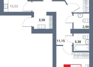 3-ком. квартира на продажу, 81.71 м2, Октябрьский